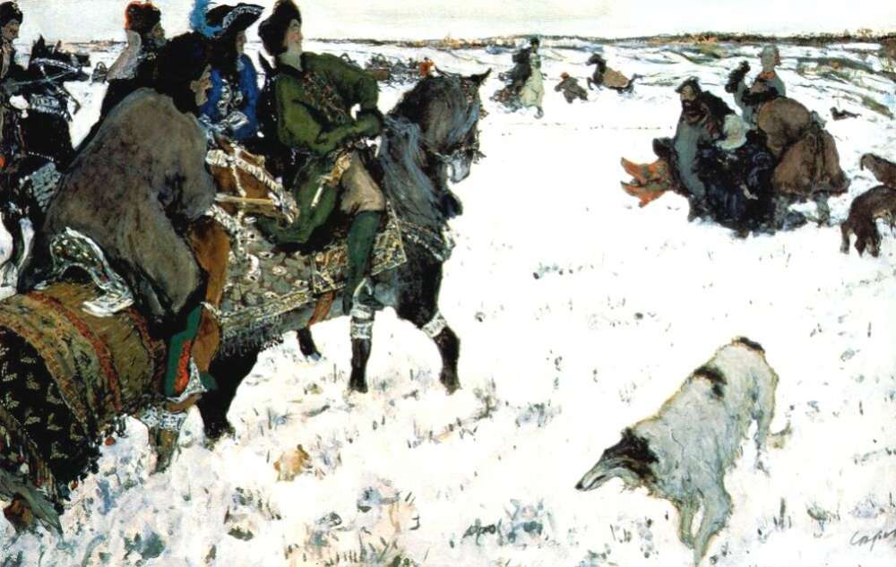 serov_peter_the_great_riding_to_hounds_1902 -   