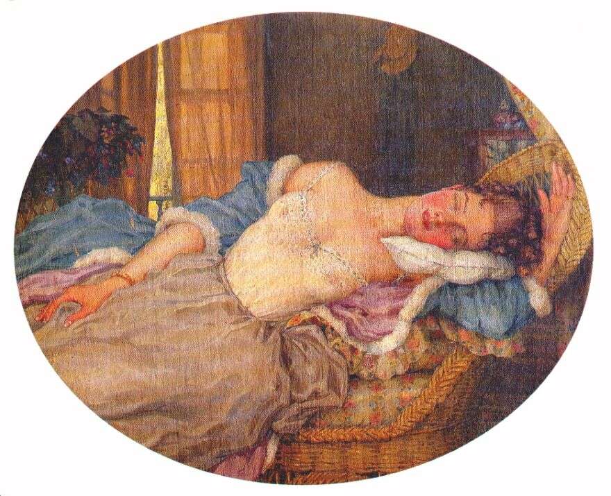 somov_young_woman_asleep_1922 -   