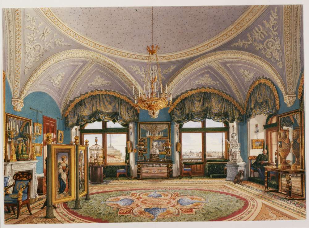 Interiors.of.the.Winter.Palace.The.Corner.Drawing-Room.of.Emperor.Nicholas.I -   