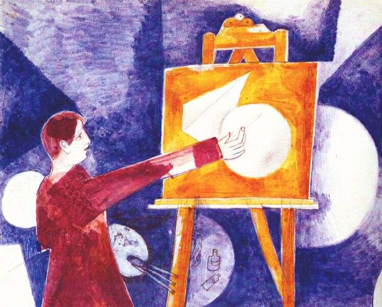 chagall_the_painter_at_the_easel_1919 -   