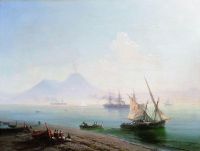 Берег Неаполя. Вид Везувия. 1877 - Айвазовский