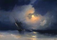 Буря на море лунной ночью - Айвазовский