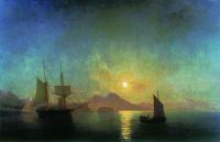 Вид на Везувий в лунную ночь. 1858 - Айвазовский