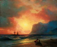 Заход солнца на море. 1866 - Айвазовский