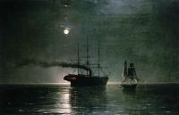 Корабли в ночной тишине. 1888 - Айвазовский