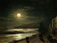 Лунная ночь. Берег моря. 1885 - Айвазовский