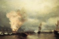 Морское сражение при Выборге 29 июня 1790 года. 1846 - Айвазовский