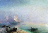 Неаполитанский залив в туманное утро. 1874 - Айвазовский