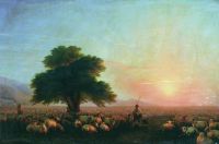 Отара овец (Стадо овец). 1857 - Айвазовский