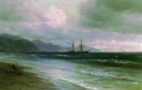 Пейзаж со шхуной. 1870-1880-е - Айвазовский