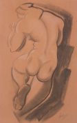 Обнаженная женская фигура изображенная со спины (2) - Архипенко