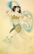 Танец семи покрывал. Эскиз костюма Саломеи к драме Оскара Уайльда Саломея. 1908  - Бакст