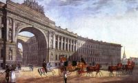 Вид арки Главного штаба. 1822г. - Беггров