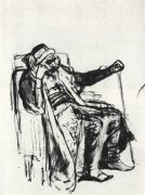Черновой набросок к образу Ивана Грозного. Начало 1880-х - Васнецов