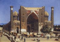 Медресе Шир-Дор на площади Регистан в Самарканде. 1869-1870 - Верещагин