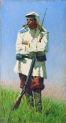 Туркестанский солдат в зимней форме. 1873 - Верещагин