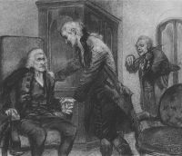Моцарт и Сальери слушают игру слепого скрипача. 1884 - Врубель