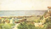 Одесский порт (Берег моря). 1885 - Врубель