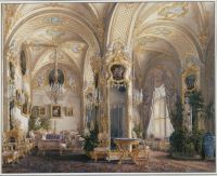 Interiors.of.the.Winter.Palace.The.Drawing.Room.in.Rococo.II.Style.with.Cupids - Гау