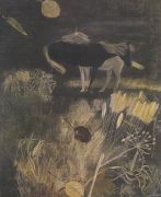 1933 Ночной пейзаж. Холст, масло. 65х55 Ссх - Дейнека