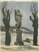 1947 Из венских зарисовок. Б., гуашь, акв. 20,5x15,2 Ссх - Дейнека