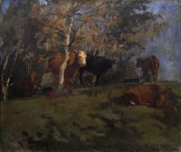 Пейзаж с коровами, 1940г. - Дубовик