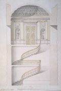 Проект лестницы павильона Холодных бань в Царском Селе - Камерон