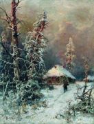 Зимний пейзаж с домом. 1918 - Клевер
