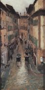 Улица во Флоренции в дождь. 1888 - Коровин