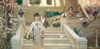 Roman beauty with doves - 