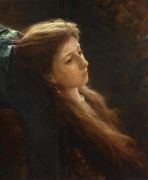 1873 Girl with a Tress - Крамской