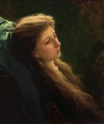 Девушка с распущенной косой. 1873 - Крамской
