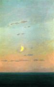 Лунный серп на фоне заката. 1898-1908 - Куинджи