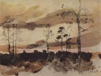 Закат. Опушка леса. 1900 - Левитан
