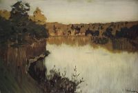 Лесное озеро. Заход солнца. 1890-е - Левитан