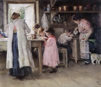 На кухне. 1913 - Маковский