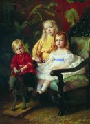 Портрет детей Стасовых. Начало 1870-х - Маковский