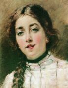 Портрет дочери художника. Оленька. 1900-е - Маковский
