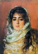 Портрет жены художника Ю.П.Маковской. 1887 - Маковский