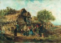После базара (Деревенская сцена). 1876 - Маковский