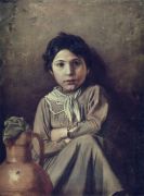 Девушка с кувшином. 1969 Х., м. 72х53  ГРМ - Перов