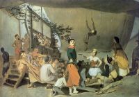 Парижское гулянье. Эскиз. 1863-64 Х., м. 54.8x80.5 ГТГ - Перов