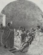 Проповедь в селе. 1861 Рис. 49х39,4 ГТГ - Перов