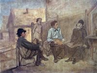 Разговор студентов с монахом. 1871 Х., м. 53,5х71,5 ГТГ - Перов
