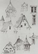 Архитектурные зарисовки. Из путешествия по Германии. 1872 - Поленов