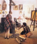 В мастерской художника. 1890  - Прянишников