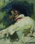 Мужчина в белом кителе. 1913 - Репин