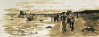 На берегу моря. 1904 - Репин