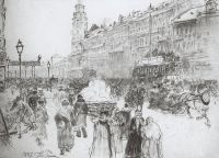 Невский проспект. 1887 - Репин