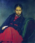 Портрет В.А.Шевцовой, впоследствии жены художника. 1869 - Репин